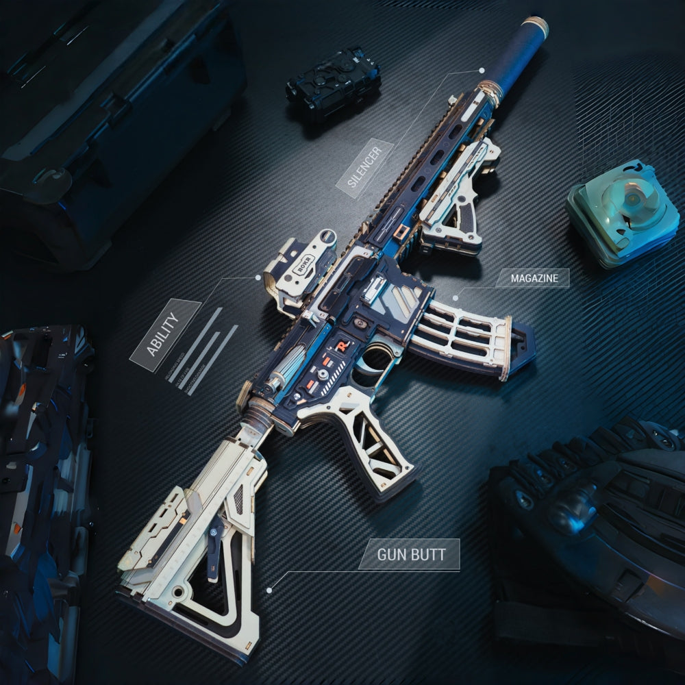 M416 Mechanical Assault Rifle 3D Wooden Puzzle
