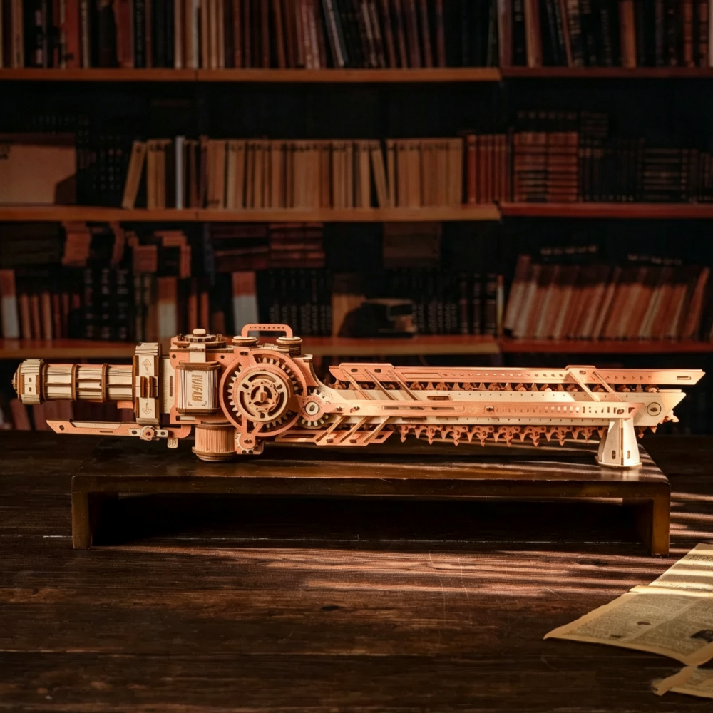 Ugeargeek Steampunk Mechanical Saw 3D Wooden Puzzle Kit