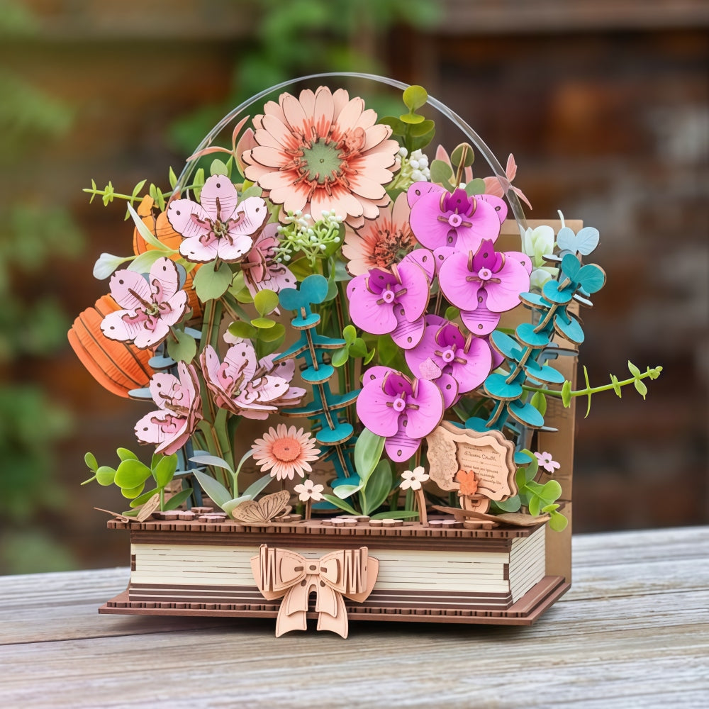 Ugeargeek 3D Wooden Flower Realm Puzzle Kit