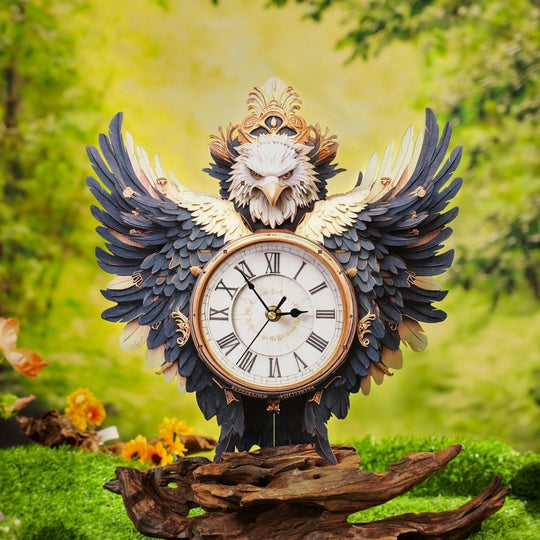 Ugeargeek Wooden Puzzle Wall Clock Series - Eagle