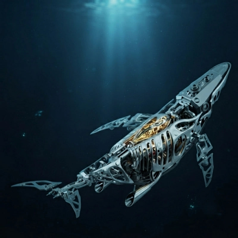 Mechanical Humpback Whale Premium Dynamic Bionic Artwork 3D Metal Model Kit