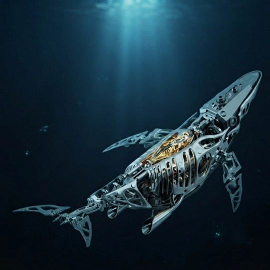 Mechanical Humpback Whale Premium Dynamic Bionic Artwork 3D Metal Model Kit
