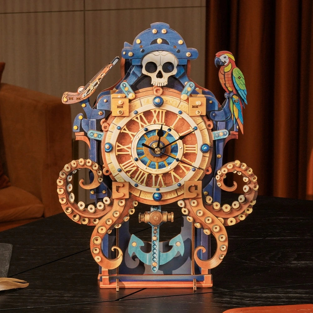 Ugeargeek Wooden Puzzle Wall Clock Series - Kraken