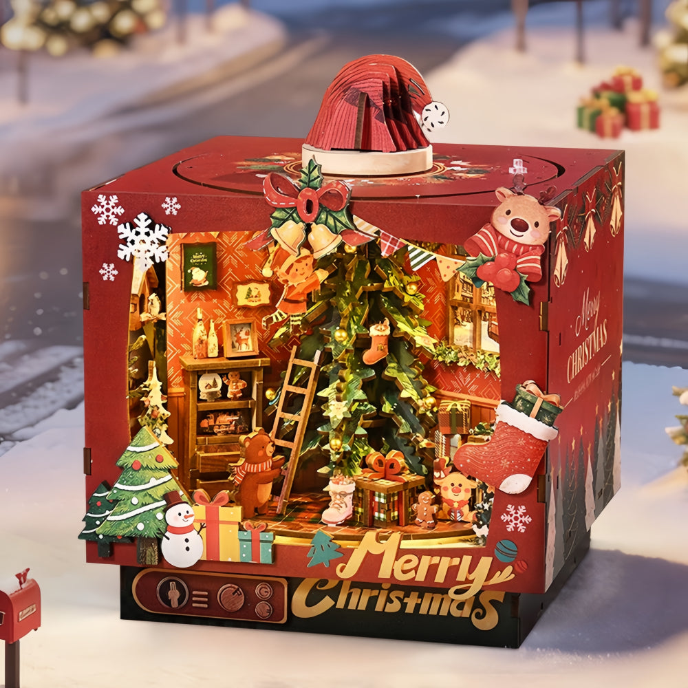 Ugeargeek DIY Christmas Wooden 3D Puzzle Music Box