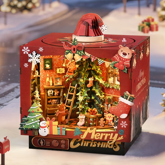 Ugeargeek DIY Christmas Wooden 3D Puzzle Music Box