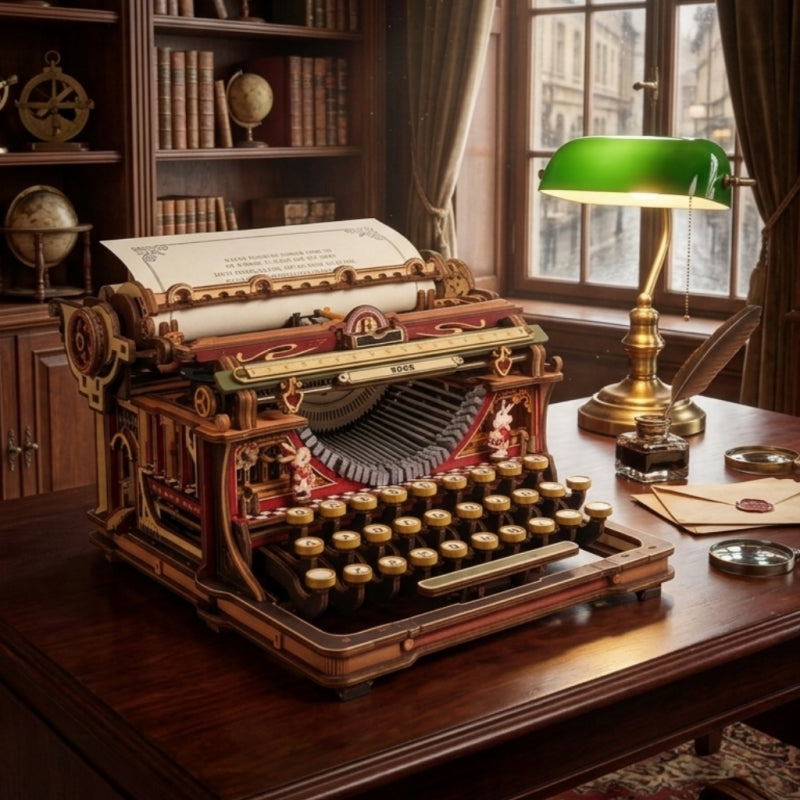 Mechanical Typewriter Wooden 3D Puzzles