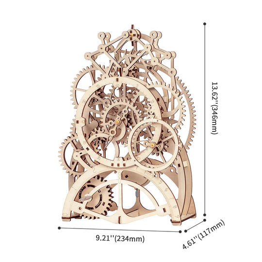 Pendulum Clock Mechanical Gears 3D Wooden Puzzle LK501 Rokr