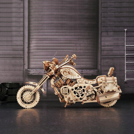 Cruiser Motorcycle LK504 3D Wooden Puzzle Rokr