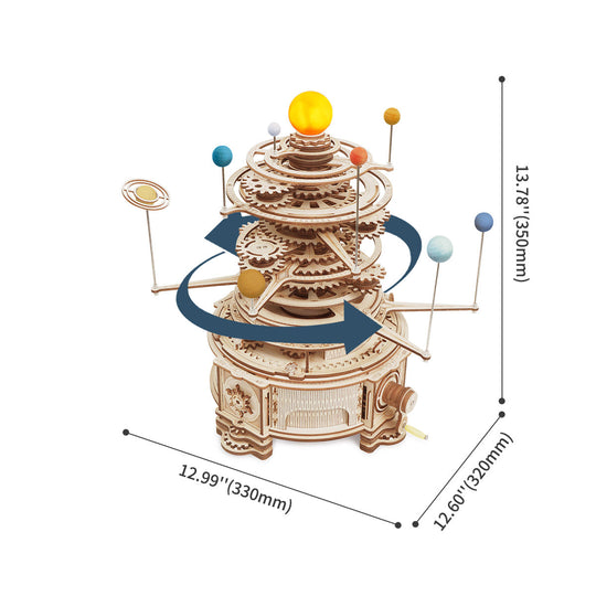 Mechanical Orrery ST001 3D Wooden Puzzle Rokr