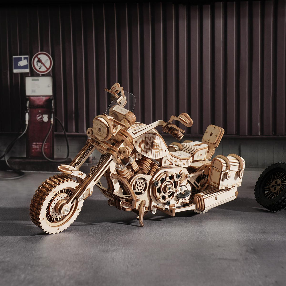 Cruiser Motorcycle LK504 3D Wooden Puzzle Rokr