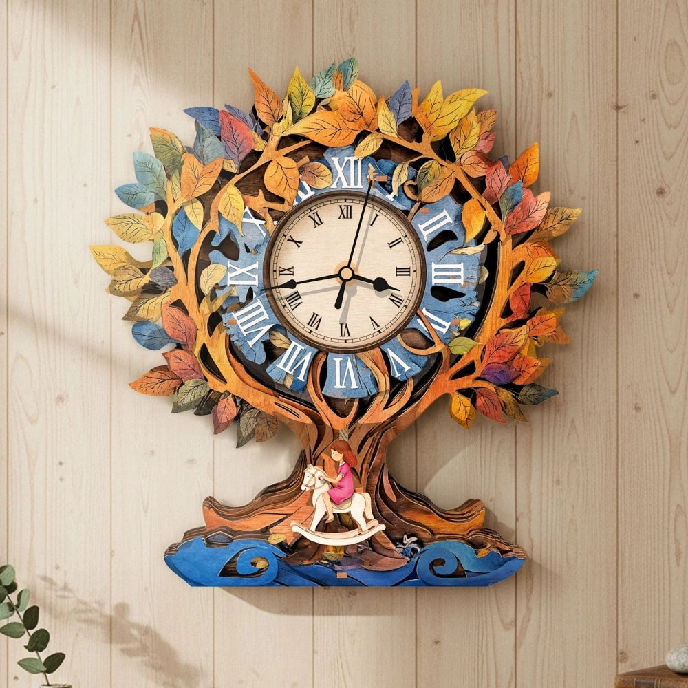 Ugeargeek Wooden Puzzle Wall Clock Series - Tree of Life