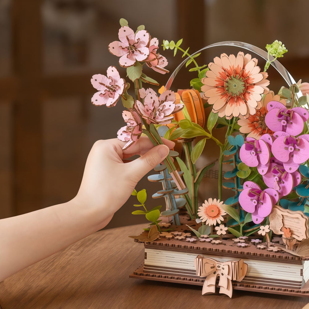 Ugeargeek 3D Wooden Flower Realm Puzzle Kit