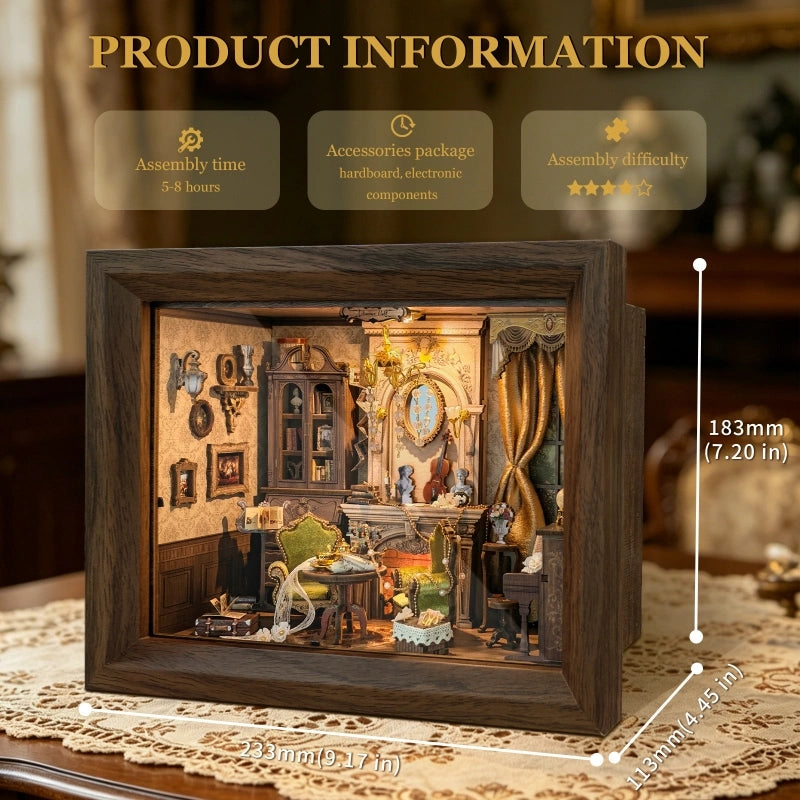 Ugeargeek Vintage Victorian Study 3D Wooden Diorama Kit