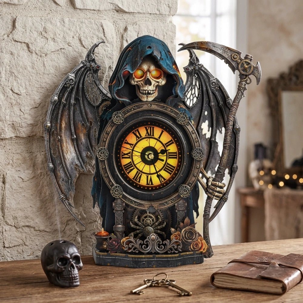 Ugeargeek Chronos Reaper 3D Mechanical Wooden Clock