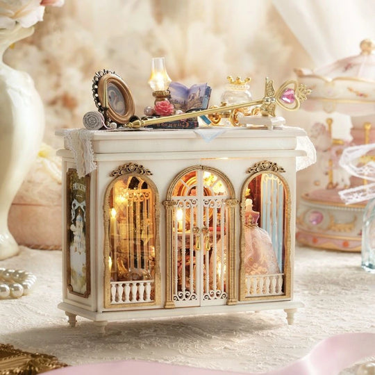 Moonlit Dreamy Mirror DIY Wooden Miniature Book Nook Kit