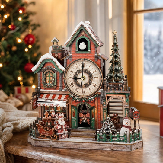 Ugeargeek Joyful Christmas 3D Wooden Cuckoo Clock Puzzle