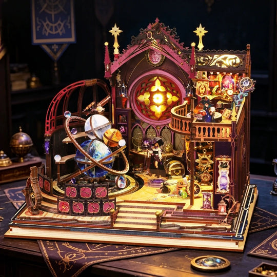 Wizard's Observatory Celestial Journey 3D Wooden Book Nook Kit