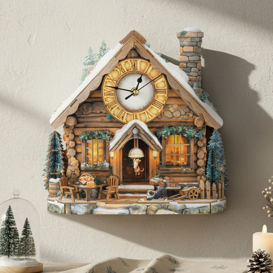 Ugeargeek Wooden Puzzle Wall Clock Series - Swiss Chalet