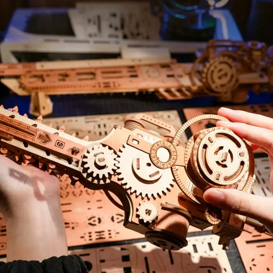 Ugeargeek Steampunk Mechanical Saw 3D Wooden Puzzle Kit