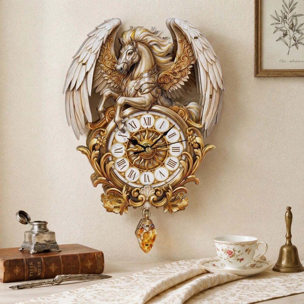 Ugeargeek Wooden Puzzle Wall Clock Series - Pegasus