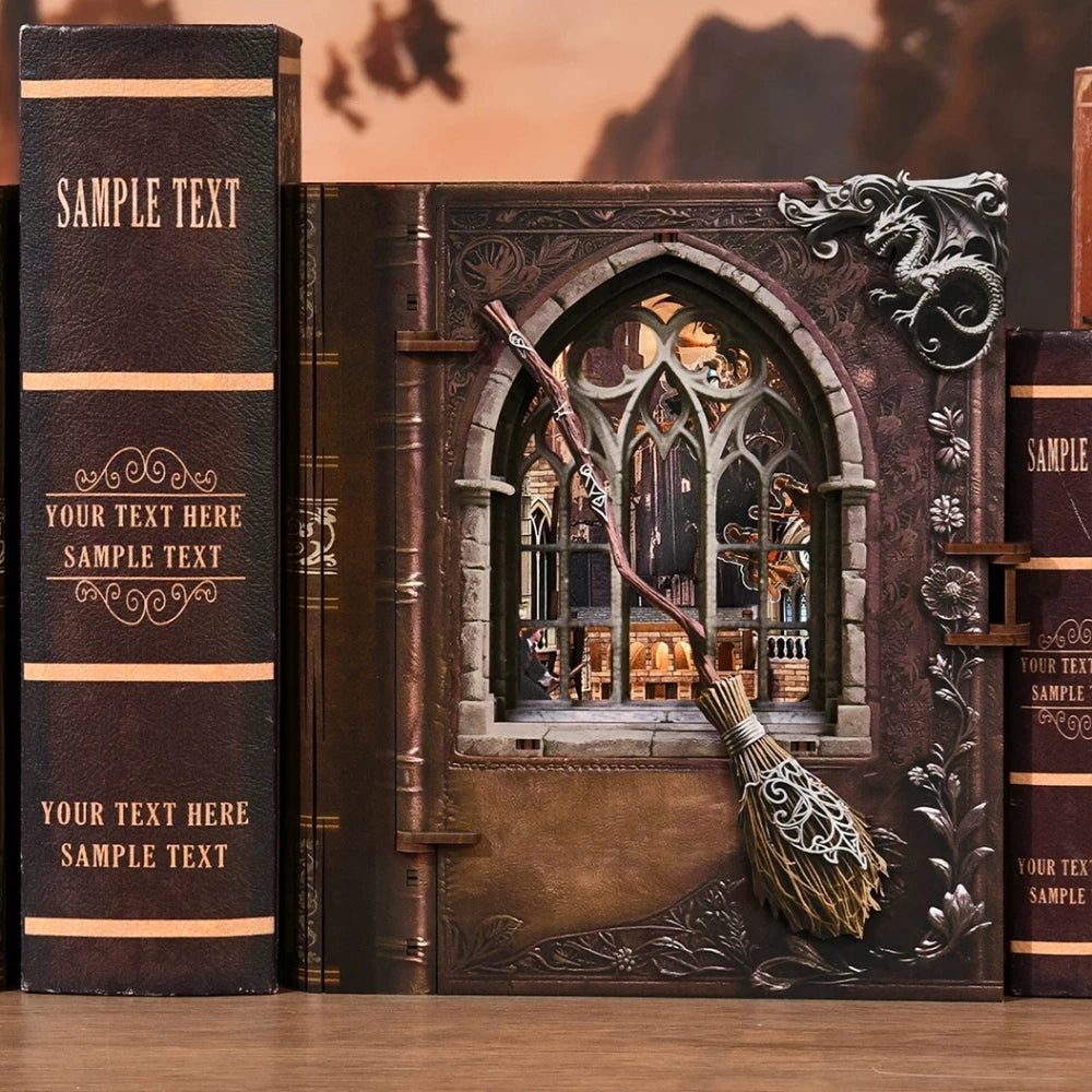 Ugeargeek Wizard Flying Academy Book Nook Kit