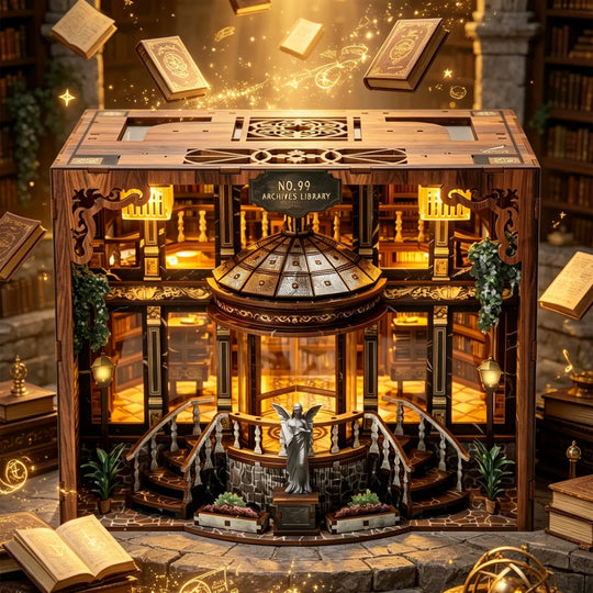 Ugeargeek No.99 Archives Library DIY Wooden Book Nook