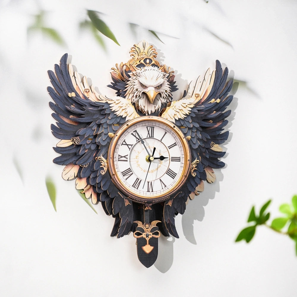 Ugeargeek Wooden Puzzle Wall Clock Series - Eagle