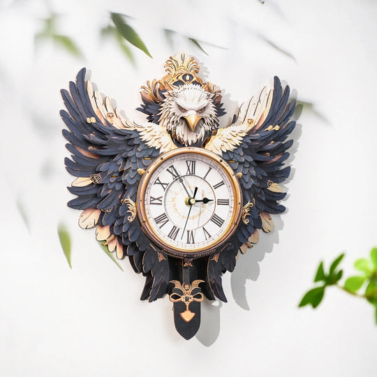 Ugeargeek Wooden Puzzle Wall Clock Series - Eagle