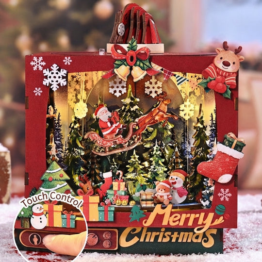 Ugeargeek DIY Christmas Wooden 3D Puzzle Music Box