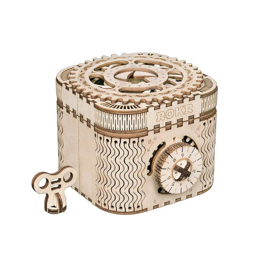 Treasure Box Mechanical Gears 3D Wooden Puzzle LK502 Rokr