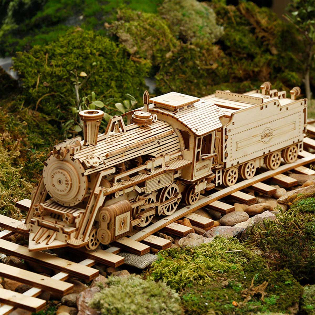 Prime Steam Express Train 3D Wooden Puzzle MC501 Rokr