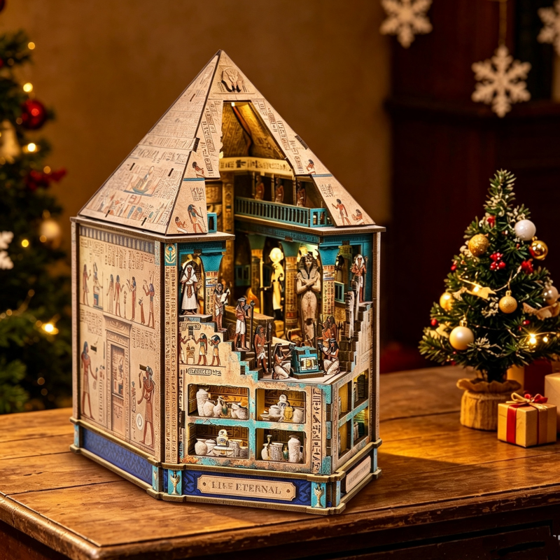 Hall of Eternity Wooden Miniature House Bookend