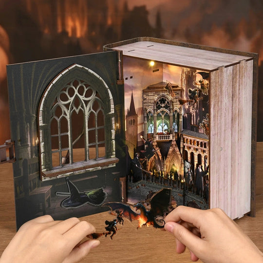 Ugeargeek Wizard Flying Academy Book Nook Kit