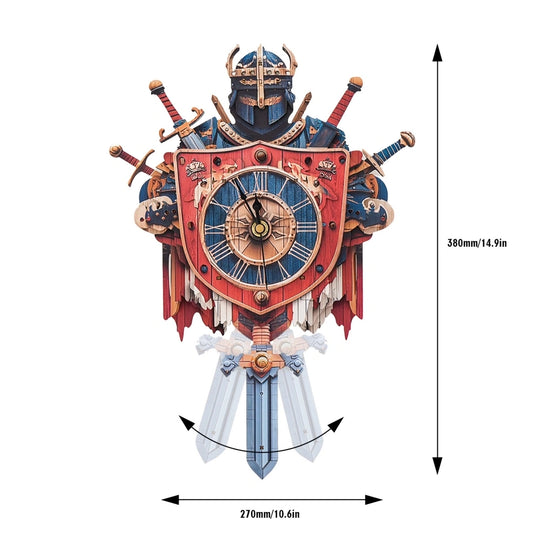 Ugeargeek Wooden Puzzle Wall Clock Series - Knight