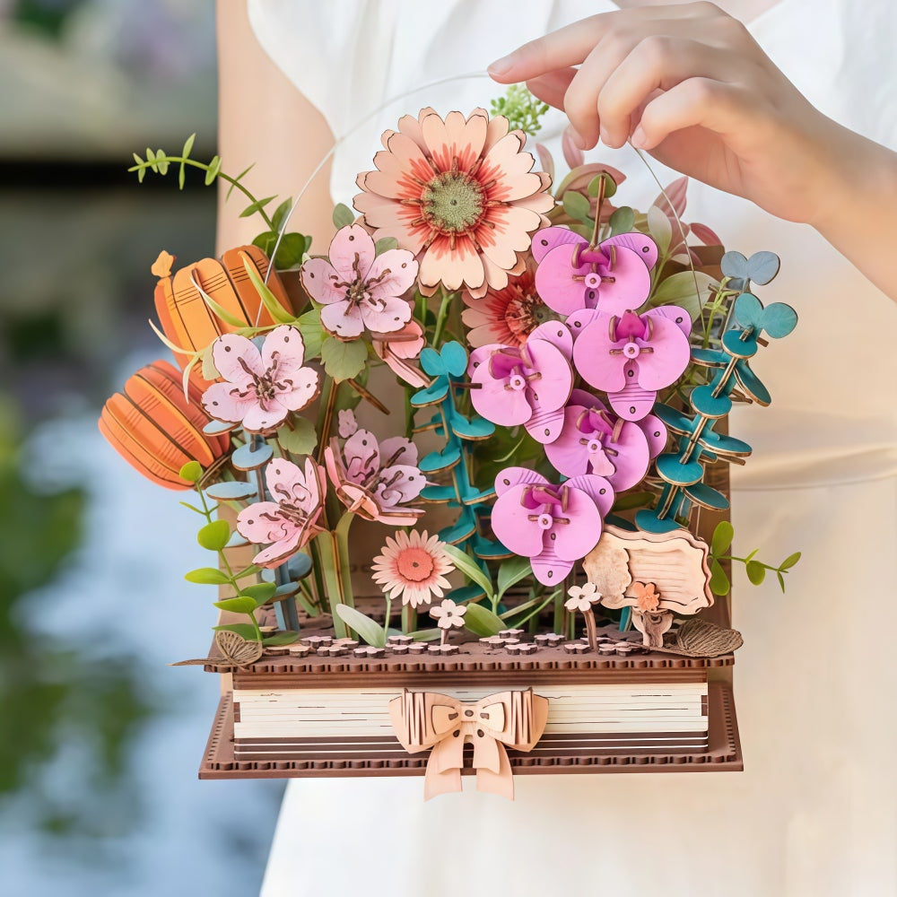 Ugeargeek 3D Wooden Flower Realm Puzzle Kit