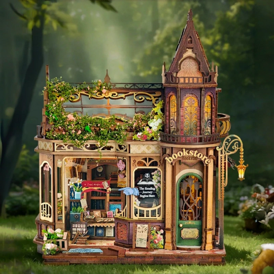 Ugeargeek Falling Blossom Pavilion DIY Book Nook Miniature Kit
