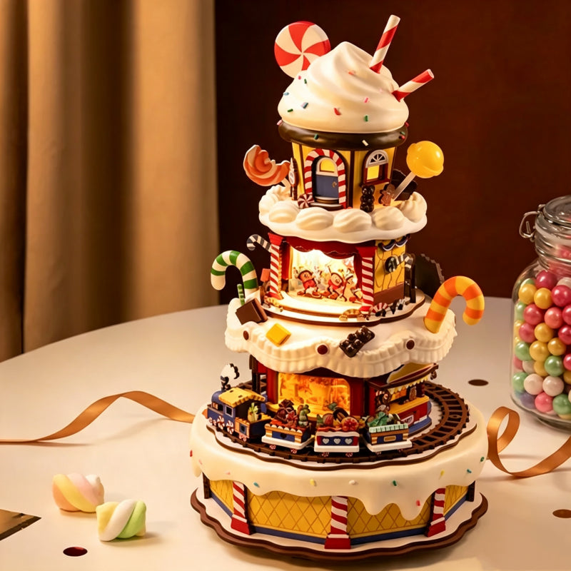 Rotating Candy Cake Mini House Assembly Kit
