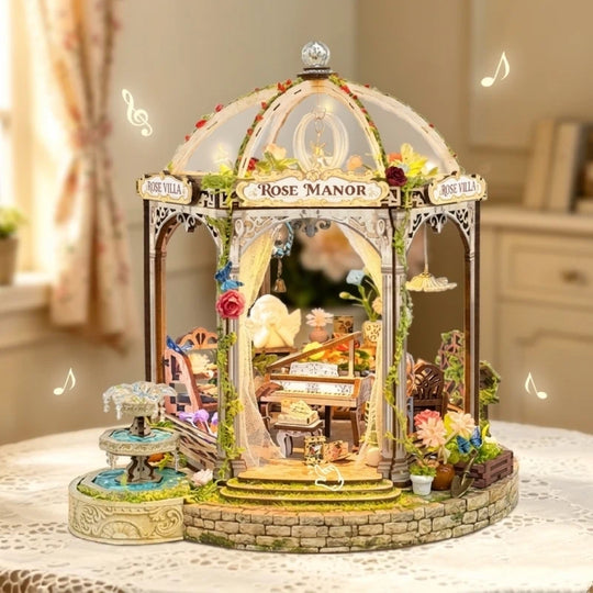 Ugeargeek Rose Gazebo Miniature Garden Kit