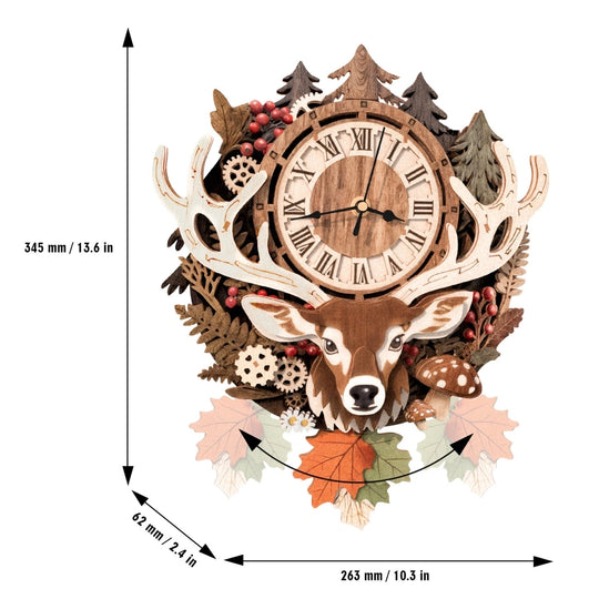 Ugeargeek Wooden Puzzle Wall Clock Series - Reindeer
