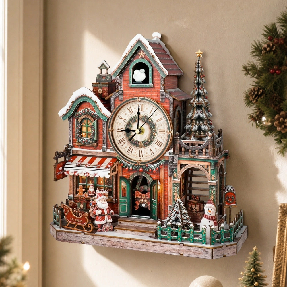Ugeargeek Joyful Christmas 3D Wooden Cuckoo Clock Puzzle