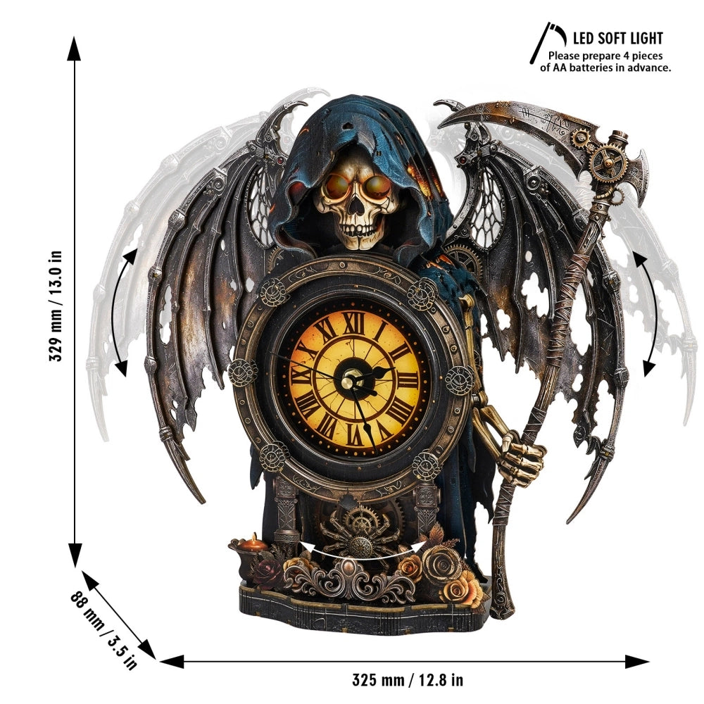 Ugeargeek Chronos Reaper 3D Mechanical Wooden Clock