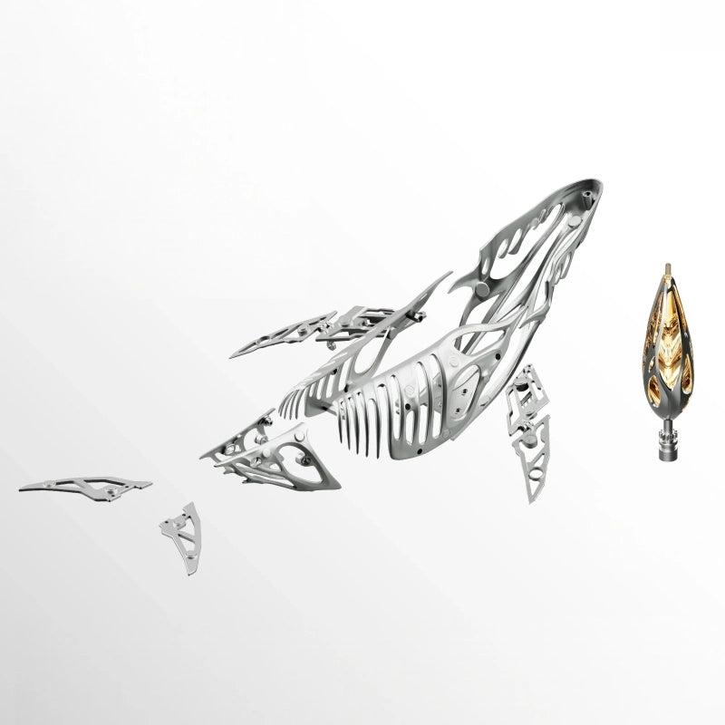 Mechanical Humpback Whale Premium Dynamic Bionic Artwork 3D Metal Model Kit