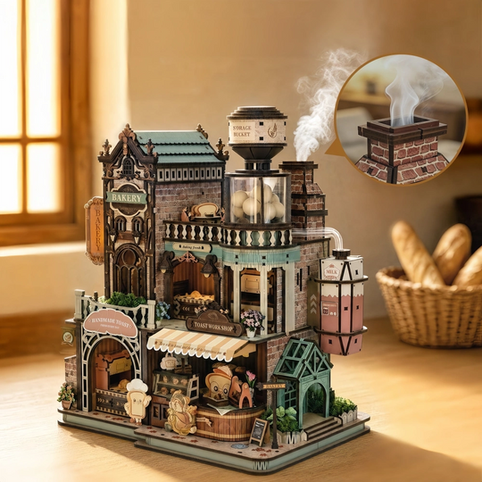 Ugeargeek Retro European-style Bakery Miniature Assembly Model