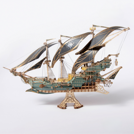 Ugeargeek Future Pirate Ship Wooden 3d Model Green