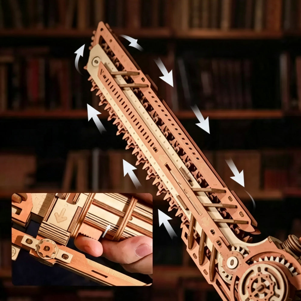 Ugeargeek Steampunk Mechanical Saw 3D Wooden Puzzle Kit