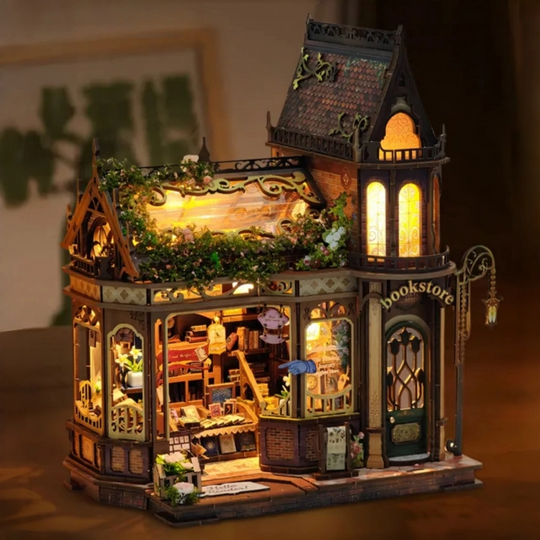 Ugeargeek Falling Blossom Pavilion DIY Book Nook Miniature Kit
