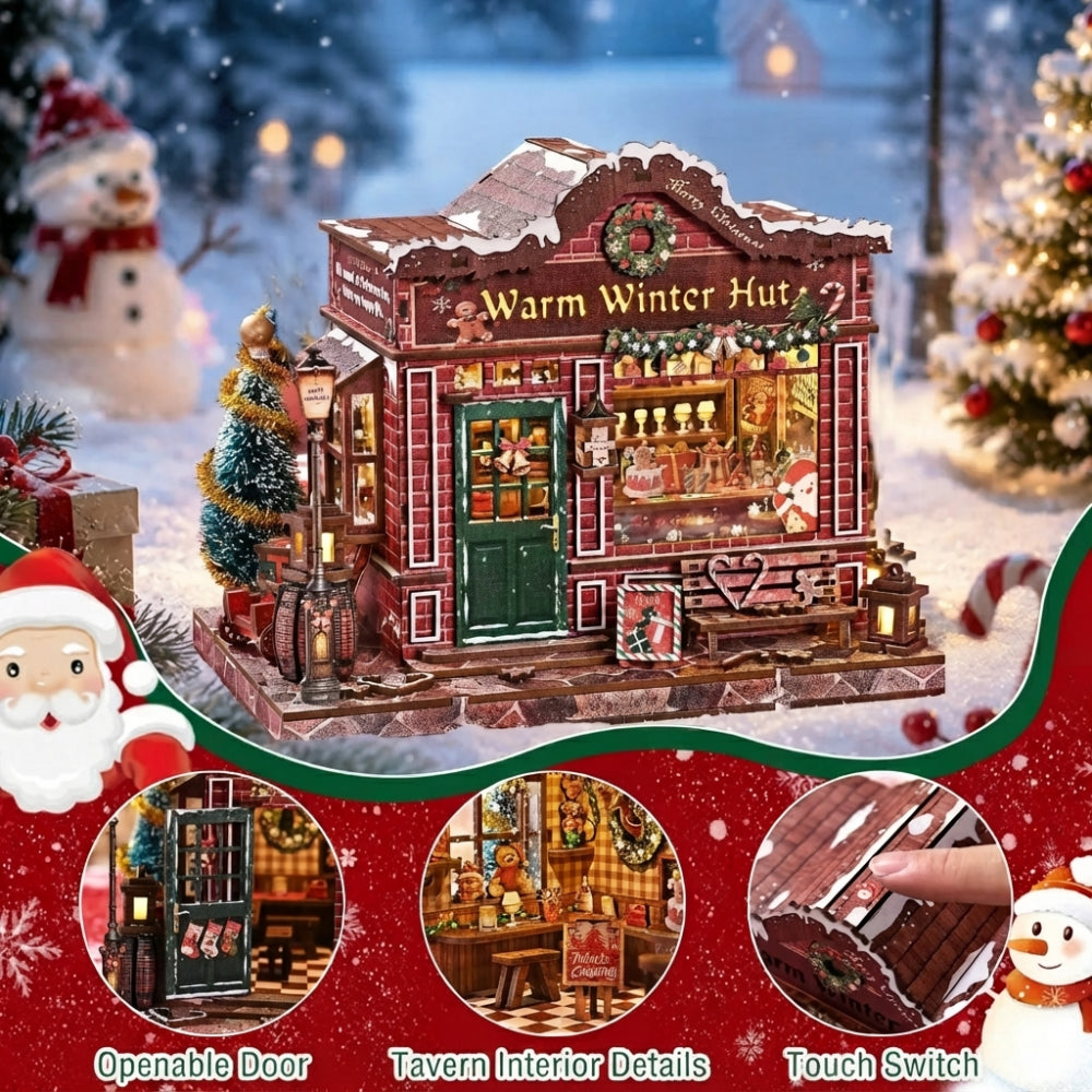 Ugeargeek Warm Winter Hut DIY 3D Miniature House