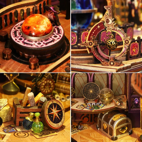 Wizard's Observatory Celestial Journey 3D Wooden Book Nook Kit