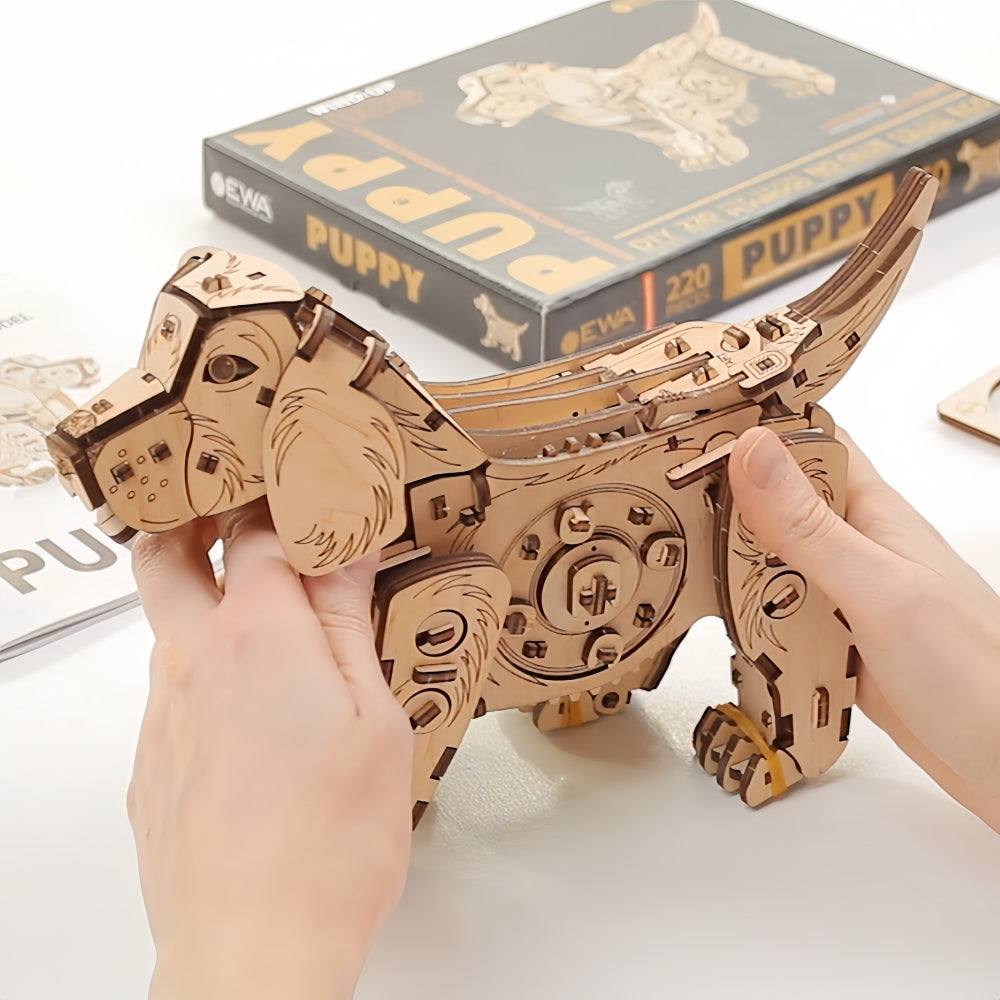Ugeargeek Mechanical Puppy Dog 3D Wooden Puzzle