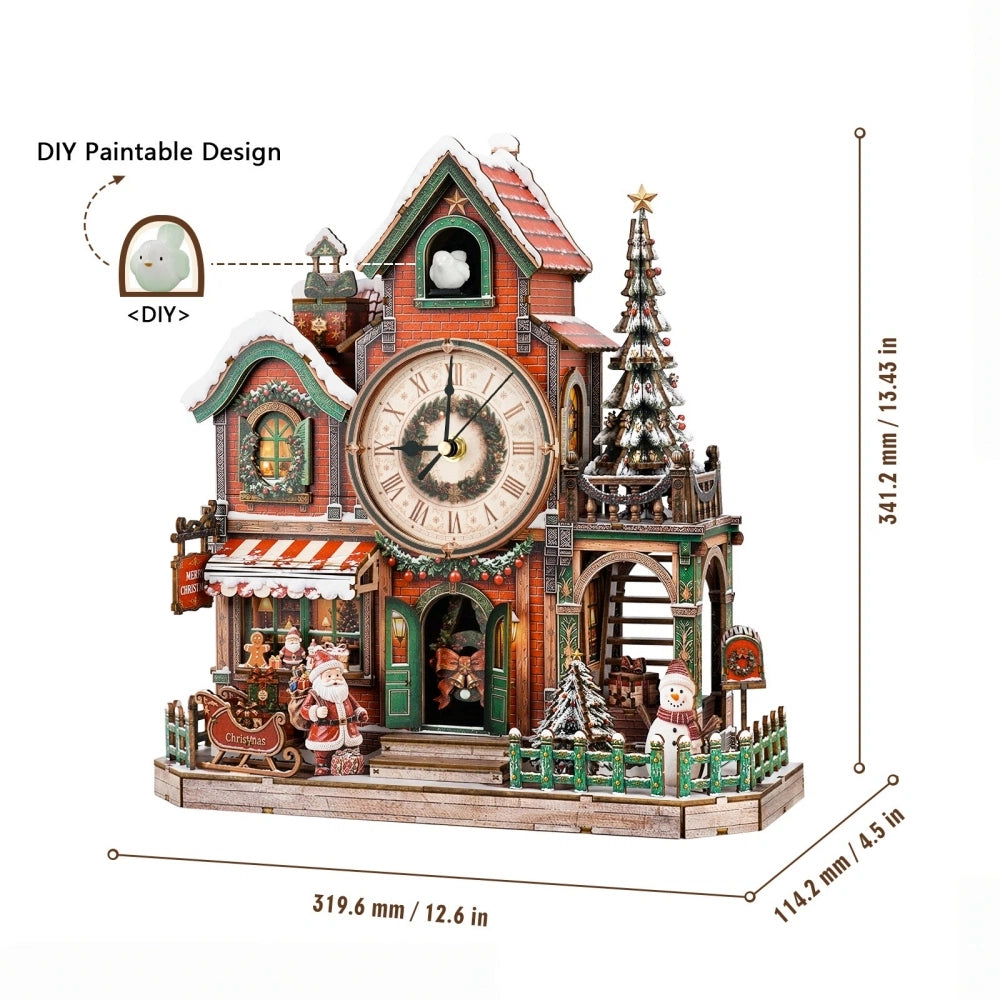 Ugeargeek Joyful Christmas 3D Wooden Cuckoo Clock Puzzle